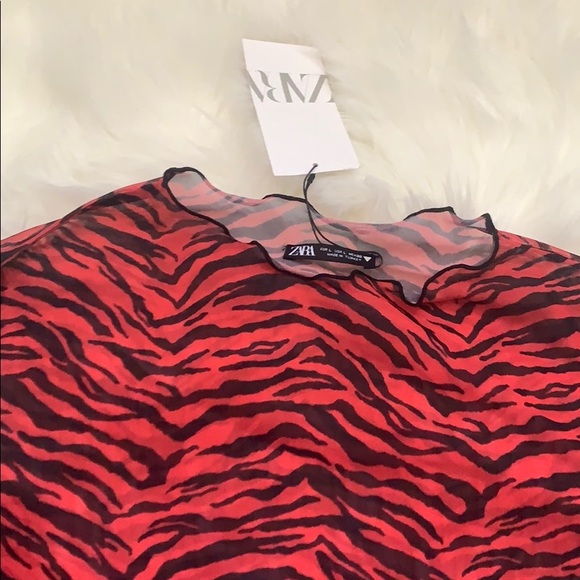Sheer Animal Print Top - Picture 4 of 4